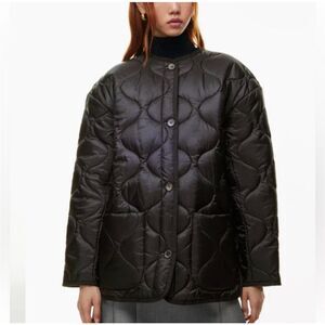 Babaton Artizia Evergreen Quilted Jacket Black Oversized size small